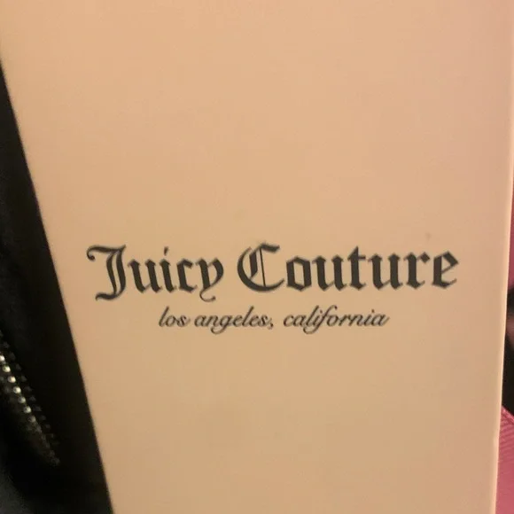 🆕 - Juicy Couture Black Velvet Backpack W/ Pink Bow & Crown Charm - Picture 2 of 12